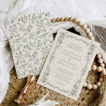 Elegant Sage Green Vintage Victorian Wedding