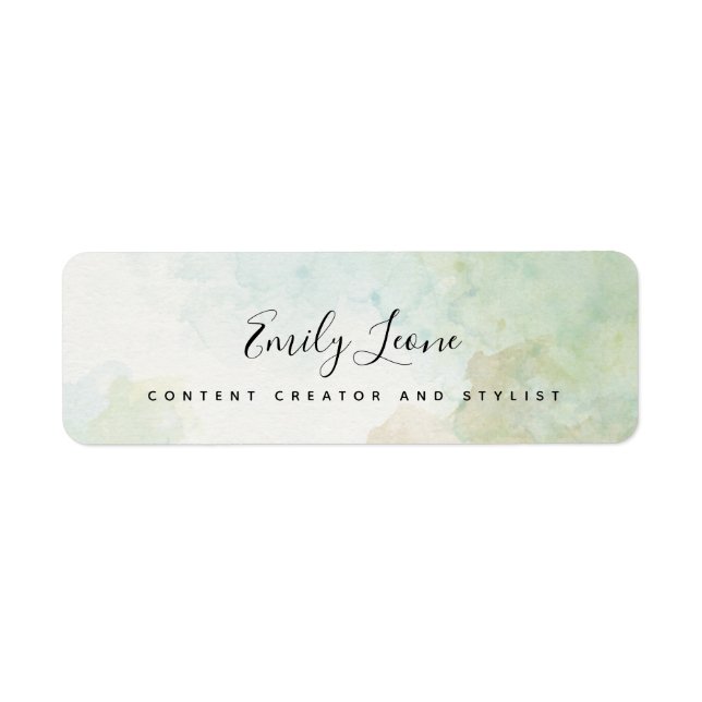 Elegant Sage Green Watercolor (Front)