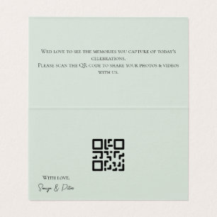 Elegant Sage Green Wedding enclosure card