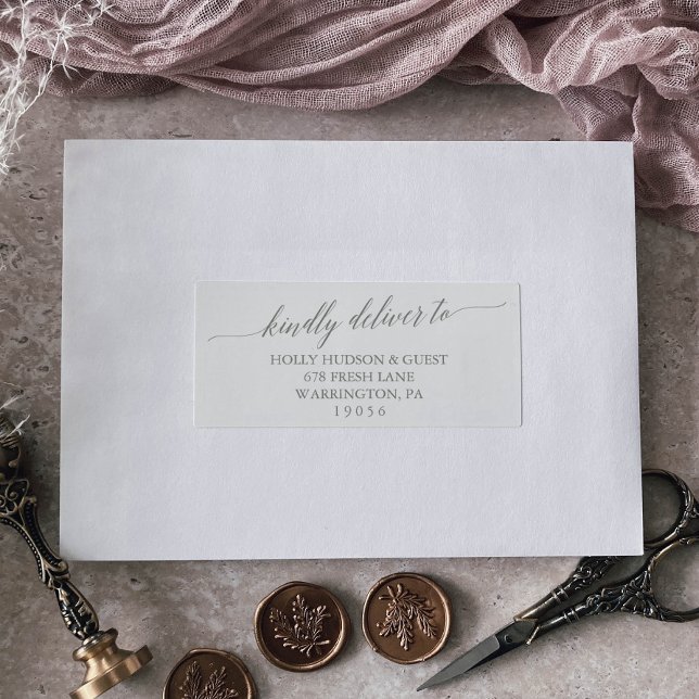 Elegant Sage Green Wedding Guest Address Labels (Creator Uploaded)