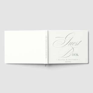 Elegant Sage Green Wedding Guest Book