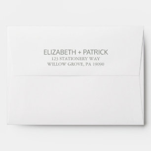 Elegant Sage Green Wedding Invitation Envelope