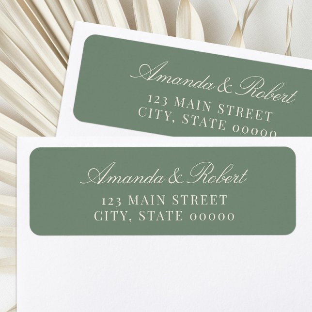 Elegant Sage Green Wedding Return Address (Creator Uploaded)