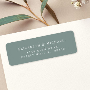 Elegant Sage Green Wedding Return Address