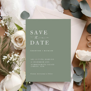 Elegant Sage green Wedding Save the Date