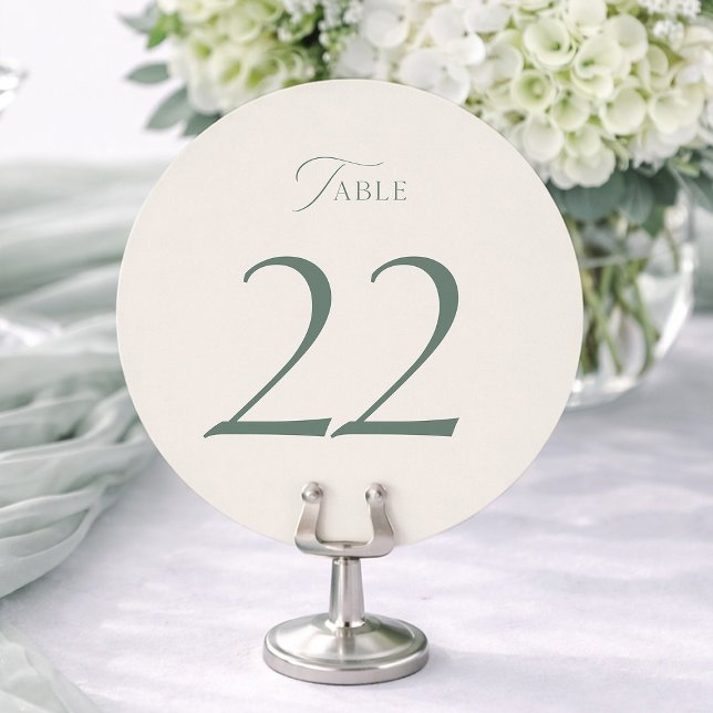 Elegant Sage Green Wedding Table Numbers 20–29 (Creator Uploaded)