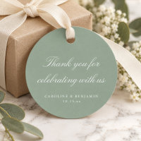 Elegant Sage Green Wedding Thank You Script