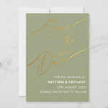 Elegant Sage Green with Gold Foil card<br><div class="desc">Looking for a beautifully customised wedding card or invitation design for your next event. Then no need to look further either it is vintage,  minimal,  luxurious,  or any other specific style.</div>