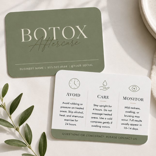 Elegant Sage Minimal Botox Aftercare  (Creator Uploaded)
