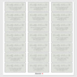 Elegant Sage Mint Wedding Guest Address Labels<br><div class="desc">These elegant sage mint wedding guest address labels are perfect for a simple wedding. The minimalist light green and grey design features fancy romantic typography with modern glam style. Customisable in any colour. Keep the design minimal and classy, as is, or personalise it by adding your own graphics and artwork....</div>