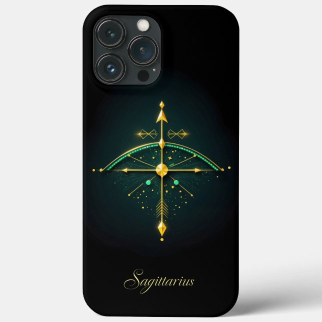 Elegant Sagittarius Bow and Arrow Zodiac  Case-Mate iPhone Case (Back)