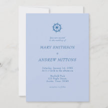 Elegant Sail Boat Wedding Invitation