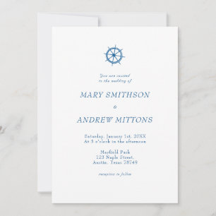 Elegant Sail Boat Wedding Invitation