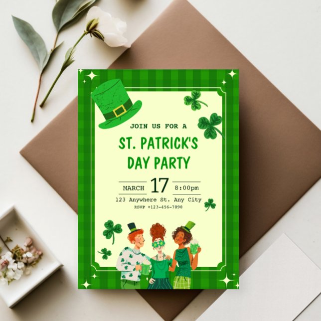 Elegant Saint Patrick's Day Party Invitation (Creator Uploaded)