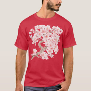 Elegant Sakura Blossoms Japanese Cherry Blossom Gr T-Shirt