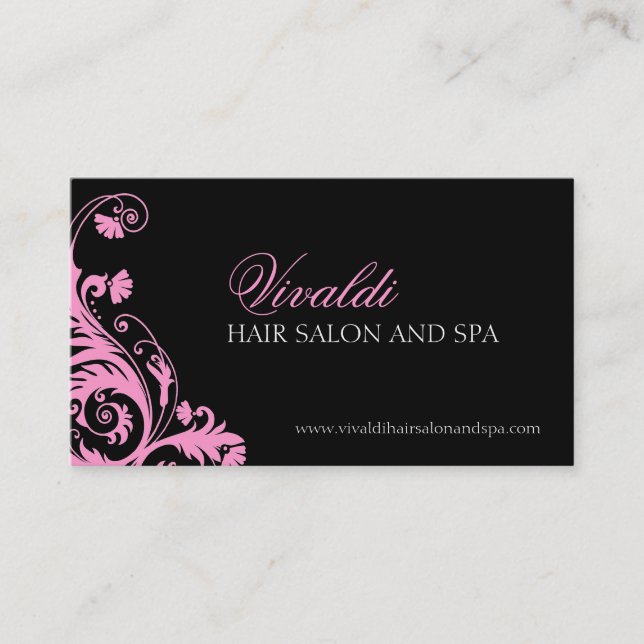 Elegant Salon and Spa Business Cards (Front)
