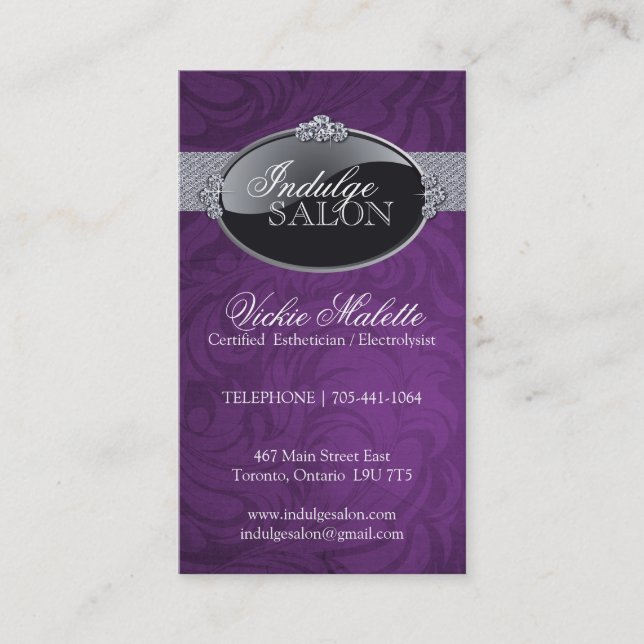 Elegant Salon and Spa Business Cards (Front)