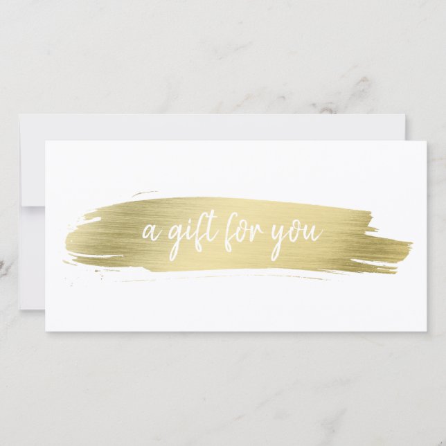 Elegant Salon Business Gold Gift Certificate (Front)