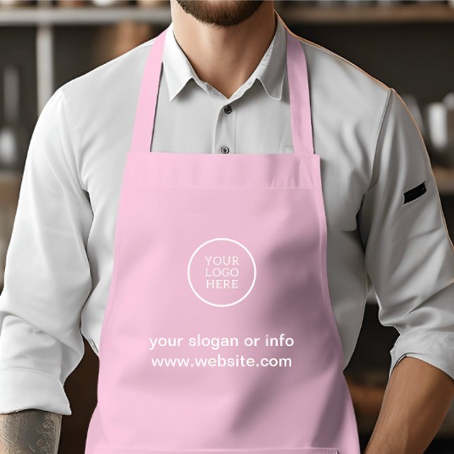 Elegant Salon Logo Pink Apron (Creator Uploaded)