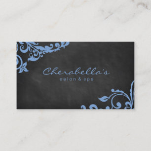 Elegant Salon Spa Floral Business Card Chalkboard