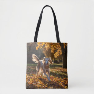 Elegant Saluki Shoulder Tote