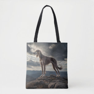 Elegant Saluki Shoulder Tote
