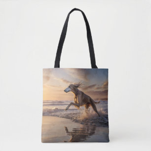 Elegant Saluki Shoulder Tote
