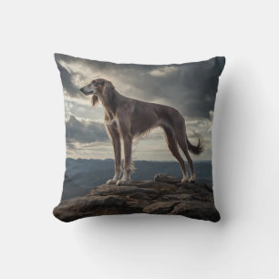 Elegant Saluki Throw Pillow