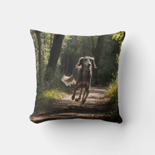 Elegant Saluki Throw Pillow