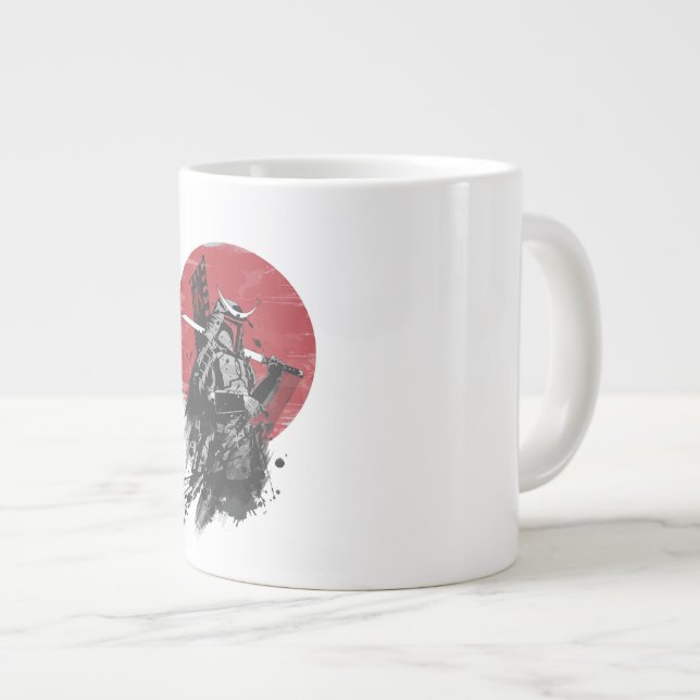 Elegant Samurai Spirit: Traditional Art & Modern  Large Coffee Mug (Front Right)