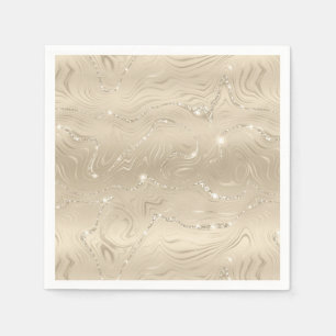 Elegant Sandy Gold Faux Foil  Napkin