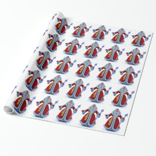 Elegant Santa Christmas Gift Wrapping Paper
