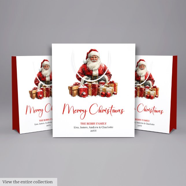 Elegant Santa Claus Minimalist Cozy Christmas Bag (Elegant Santa Claus Minimalist Cozy Christmas Bag)