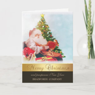 Elegant Santa Claus,Pine Tree Company   Holiday Card