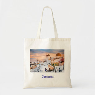 Elegant Santorini Greece Scenic Tote Bag