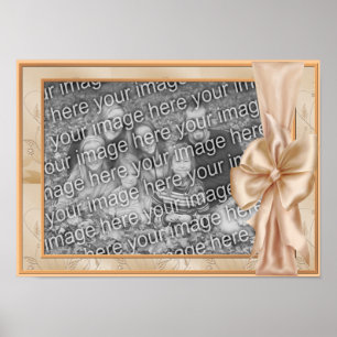 Elegant Satin Bow Frame Create Your Own Photo  Poster