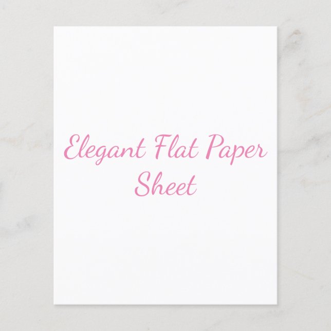 Elegant Satin  Flat Paper Sheet (Front)