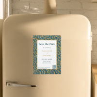 Elegant Save The Date Aztek Gold Foliage Outline