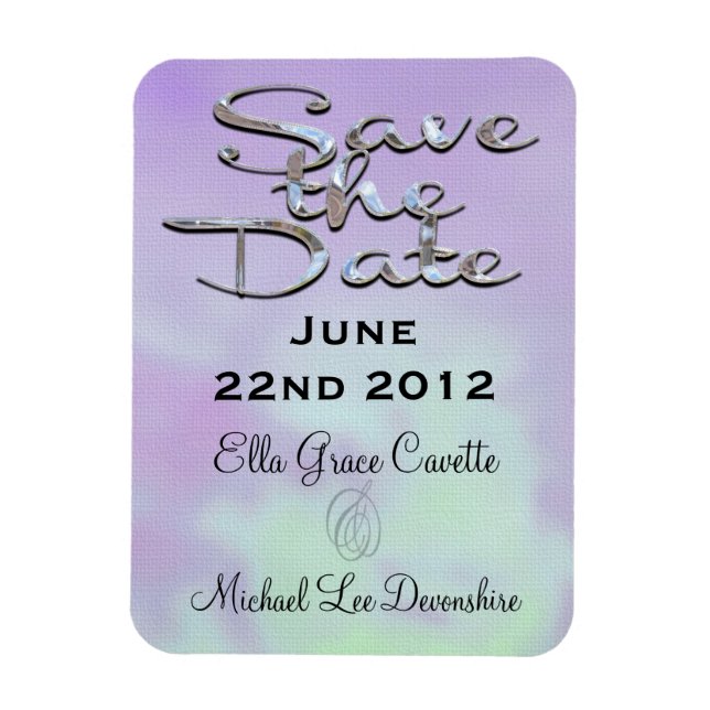 Elegant Save The Date High Noon Magnet (Vertical)