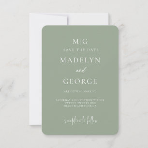 Elegant save the date invitation with a simple fee