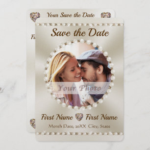 Elegant Save the Date Invitations, Customisable Invitation