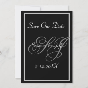 Elegant Save The Date Monogram Wedding Invitation