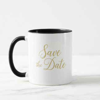 Elegant Save the Date Mug – Custom Wedding Keepsak