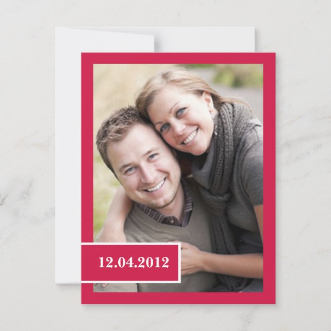 Elegant Save the Date Photo Announcement (Front)