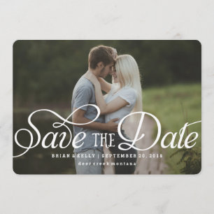 Elegant Save the Date Photo Card