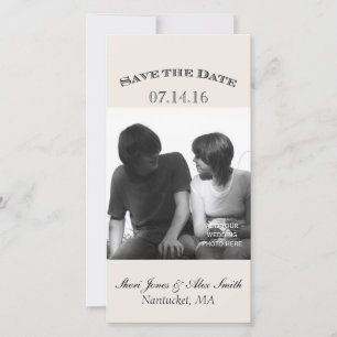 Elegant Save the Date Photo Cards Vertical