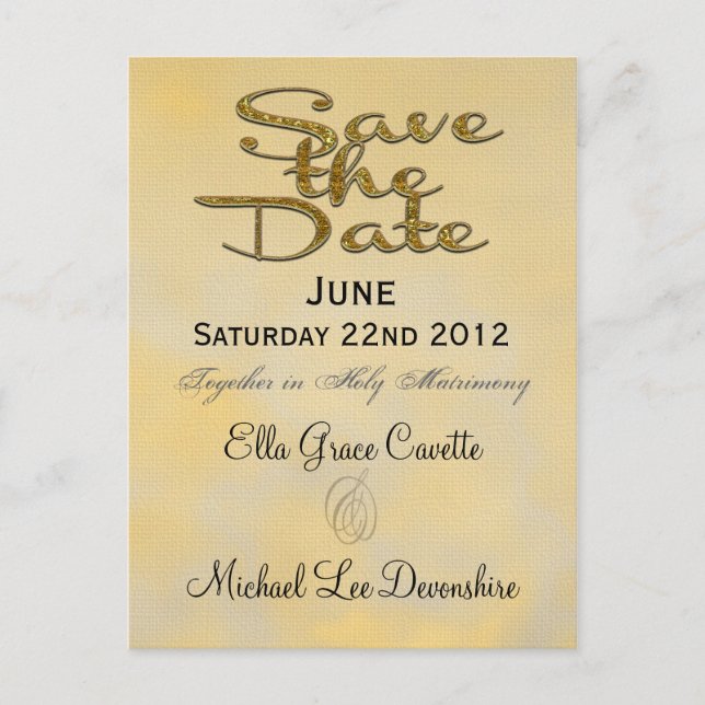 Elegant Save The Date Spring Wedding Reminder Announcement Postcard (Front)
