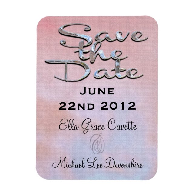 Elegant Save The Date Summer Magnet (Vertical)