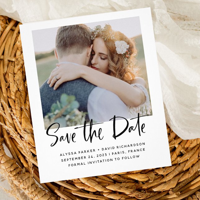 Elegant Save the Date | Typography Photo Budget Flyer (Creator Uploaded)