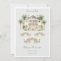 Elegant Save The Date Wedding Announcement 